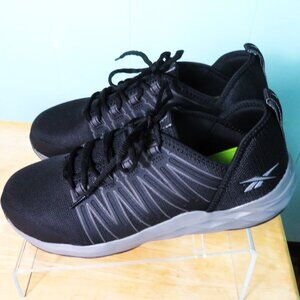 Reebok Astro Ride Shoes Black Steel Toe Sneakers Men's Size 9 M Women's Size 11